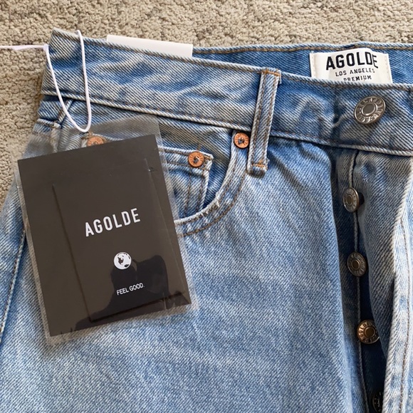 Agolde Riley High Rise Straight Crop Jeans - Picture 2 of 6